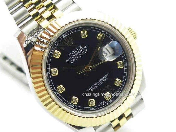 YG Best Edition Diam Maker On DateJust Black Bracelet A2813 BP SS 41mm II Dial Jubilee 0423